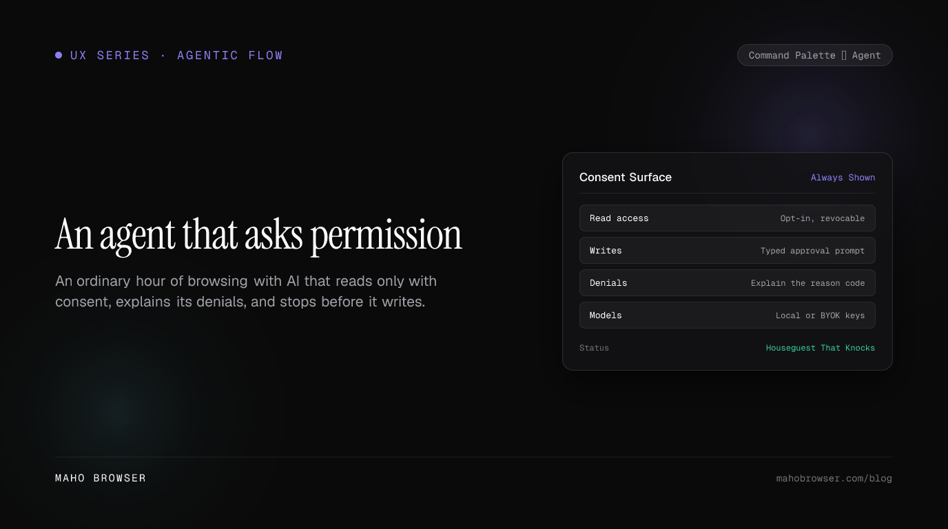 A quiet companion knocking at the browser frame