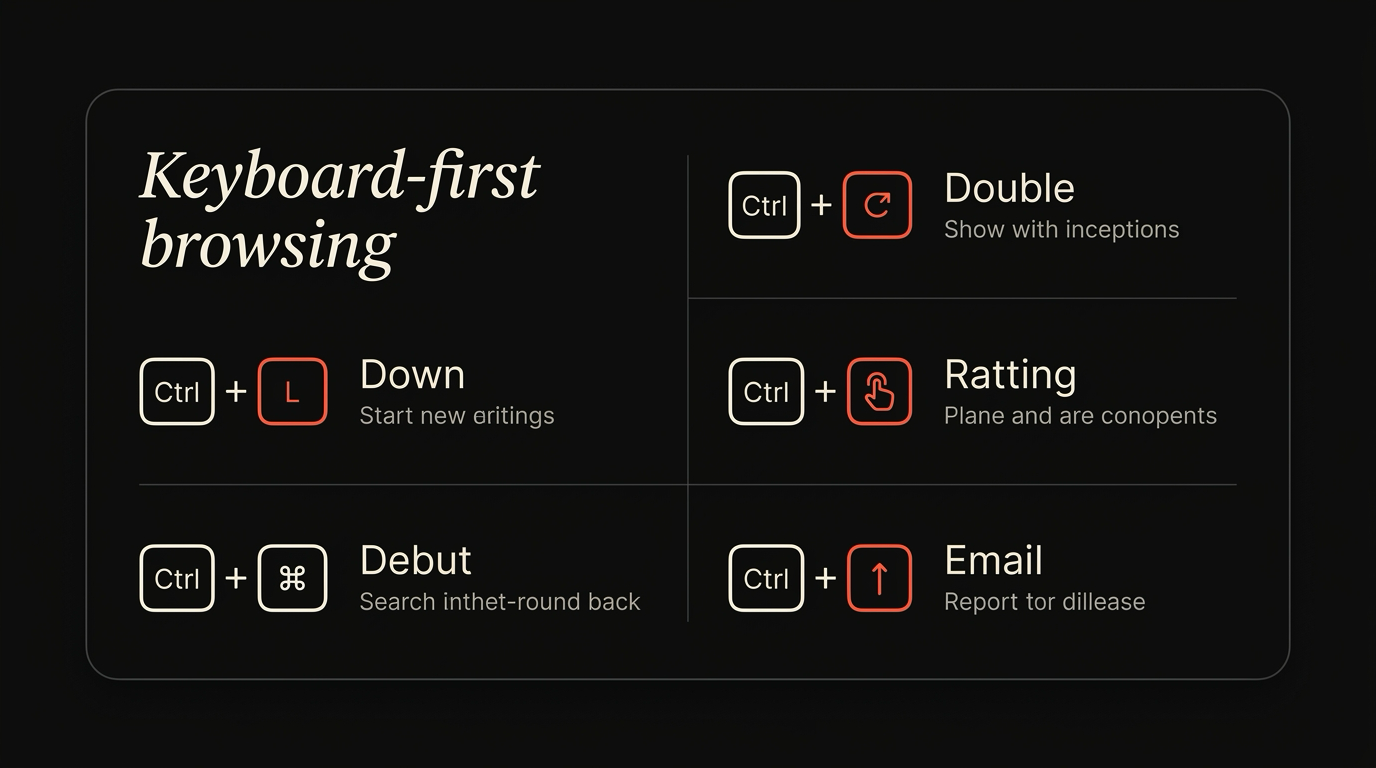Keyboard model in the side panel and address bar
