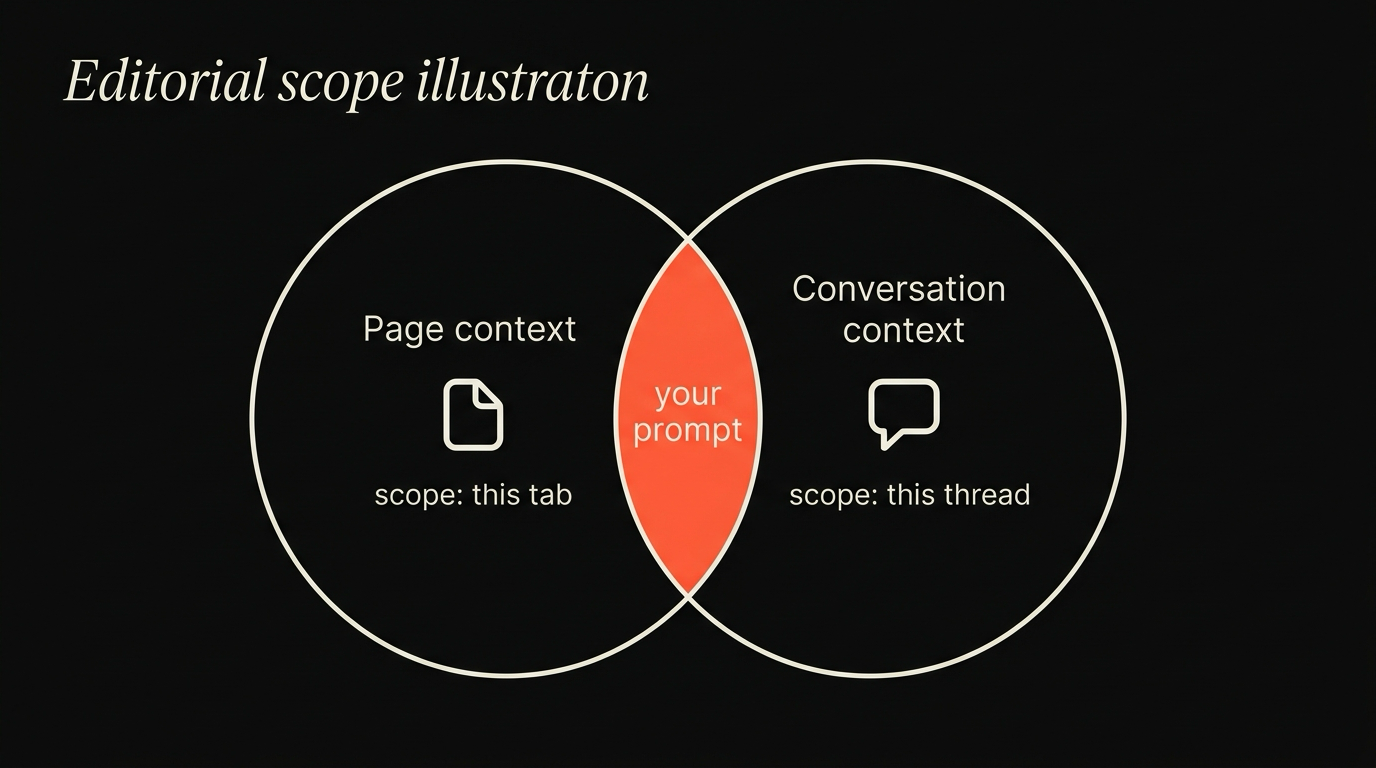 Page context and conversation context, side by side